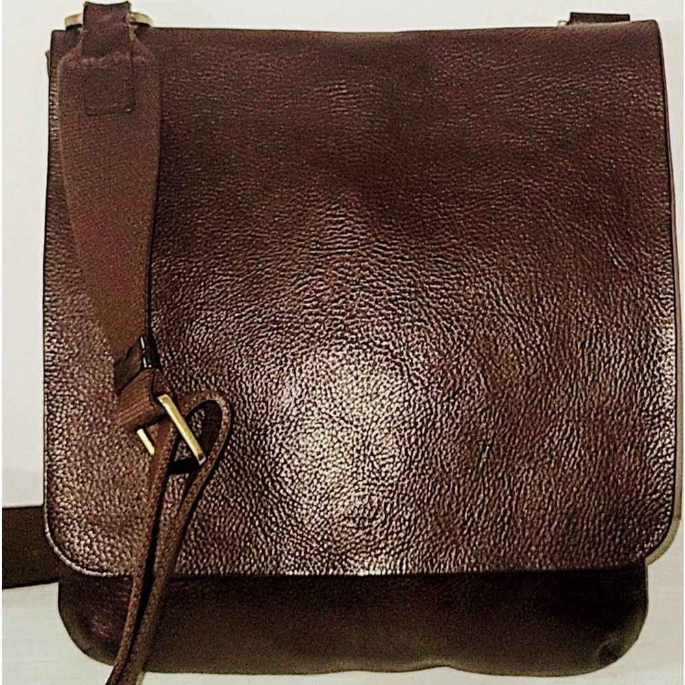 Mulberry Saddle Brown pebbled Leather Crossbody. EUC